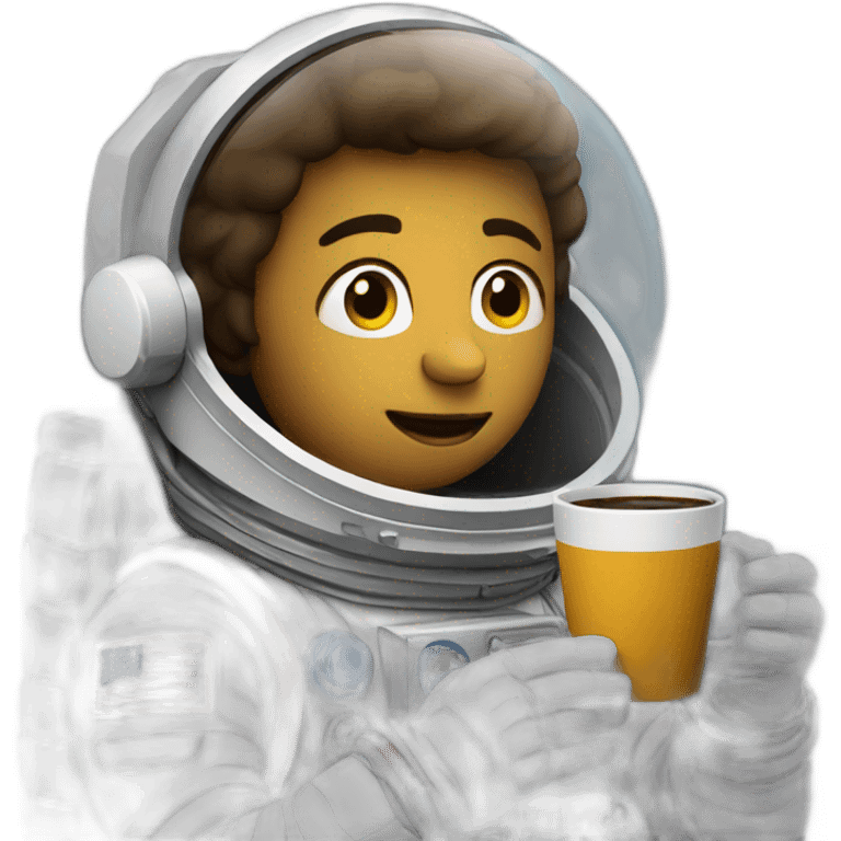 astronaut drinking coffee emoji