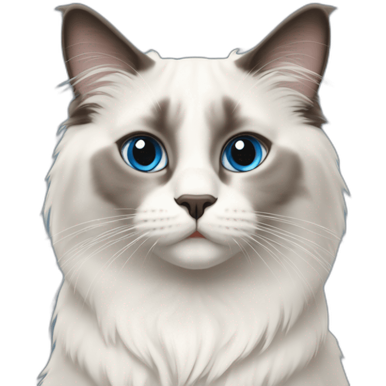 A ragdoll cat blue point emoji