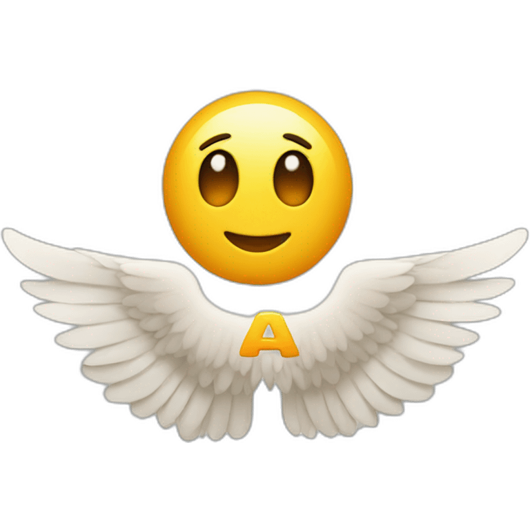 wings with the letter A in the middle emoji