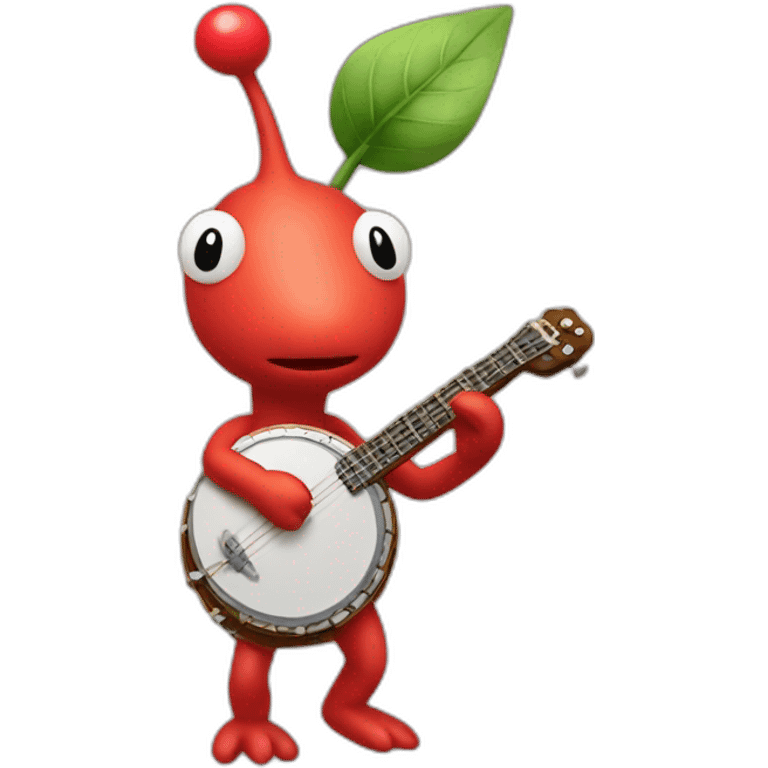 pikmin playing the banjo emoji