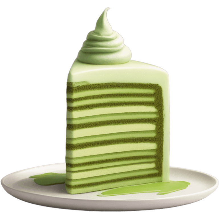 Matcha Crepe cake emoji