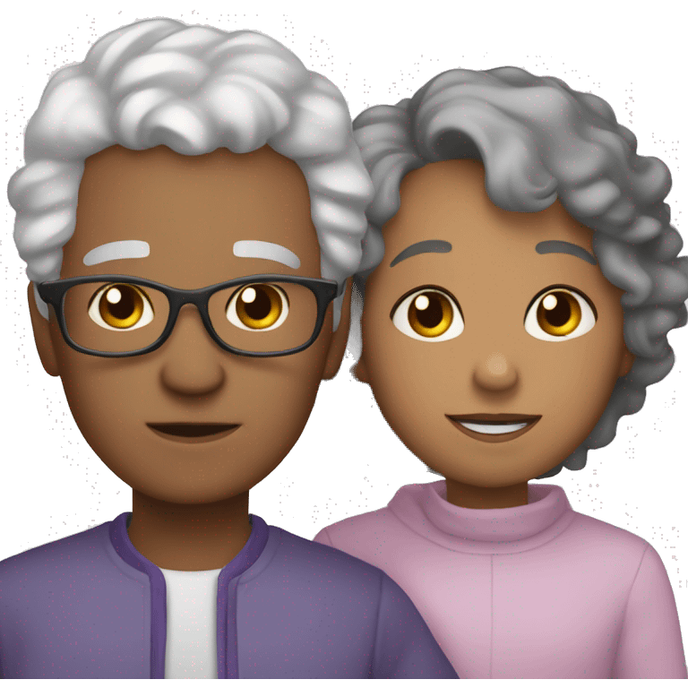 Grandparents with Mika emoji