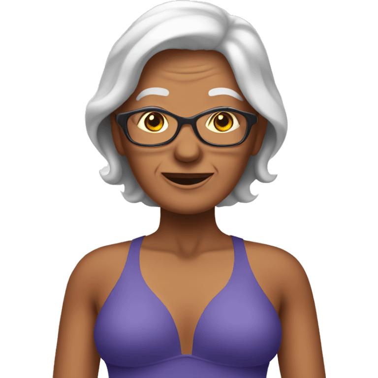 senior woman in swimsuit emoji