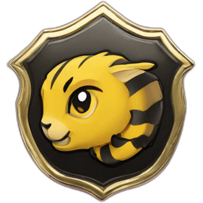 Hufflepuff badge pin emoji