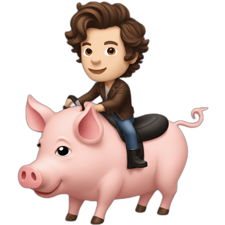 harry styles riding a pig emoji