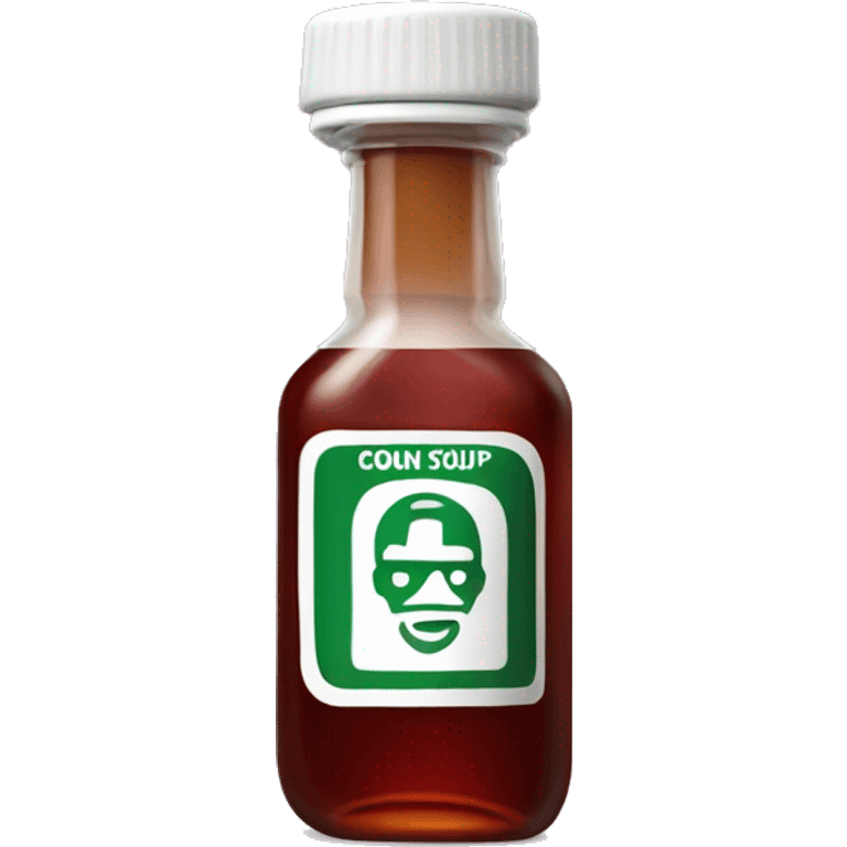 Cough syrup medicine bottle emoji