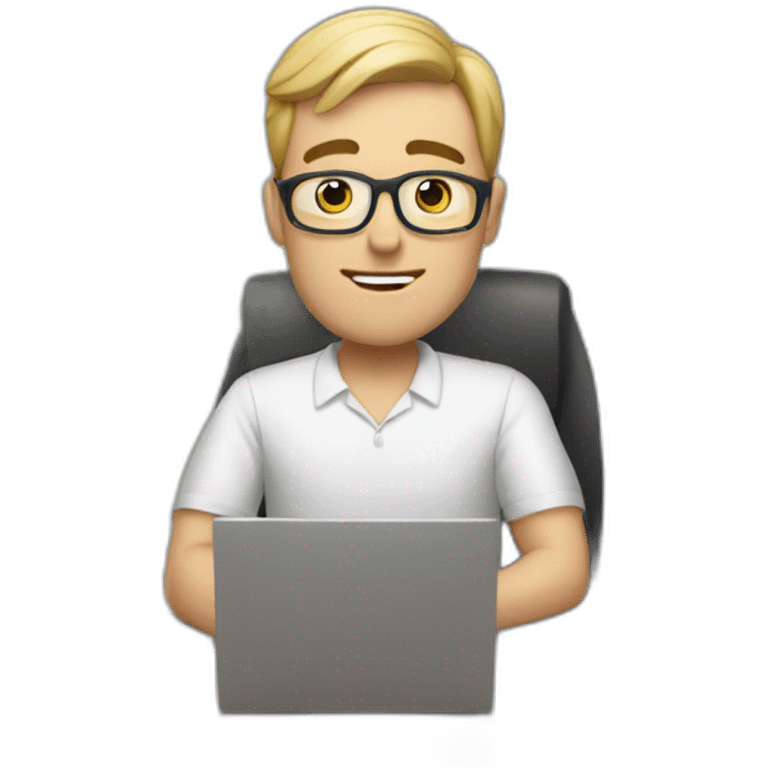 white men working home office emoji