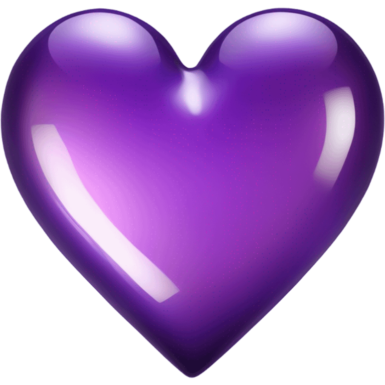 Shiny glass violet heart  emoji