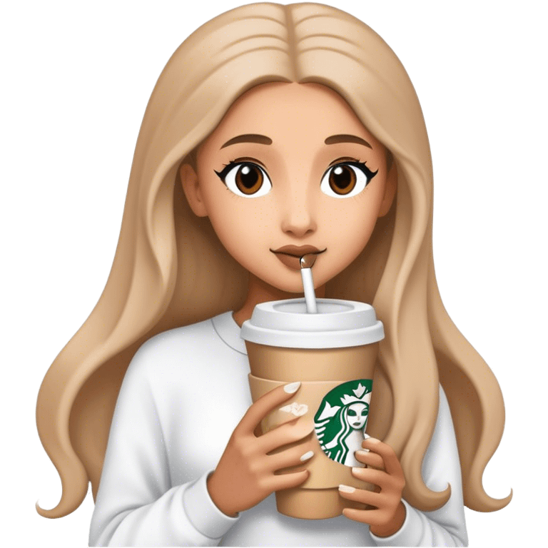 Ariana grande and a Starbucks cup  emoji