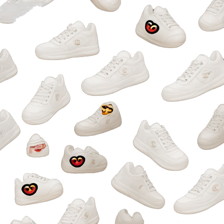 chanel with cc on the sneakers emoji