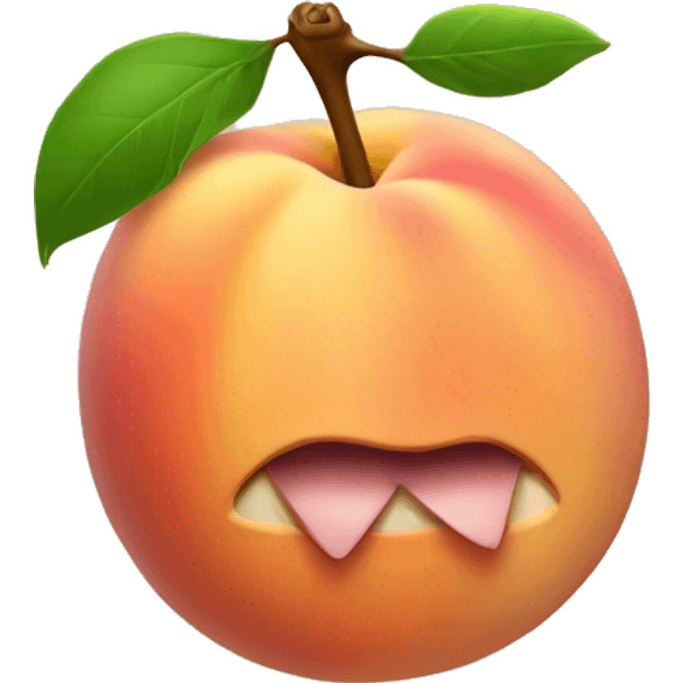 peach with a barbel in its hand emoji