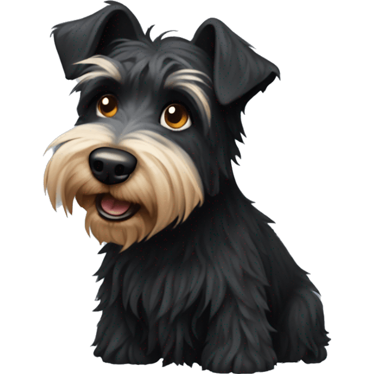 Black scruffy terrier emoji