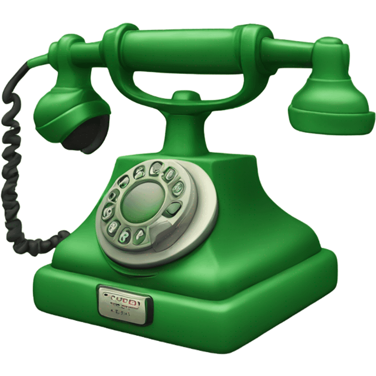 Green vintage phone emoji