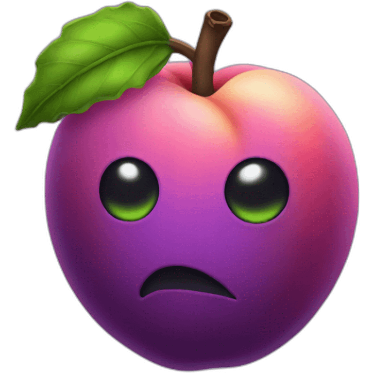 Poison purple peach emoji