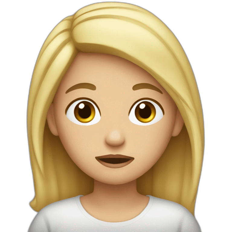 Fille qui pleure emoji