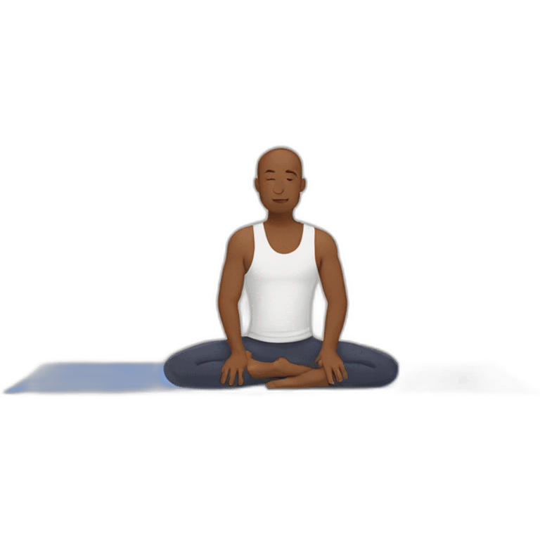 two bros doing yoga emoji