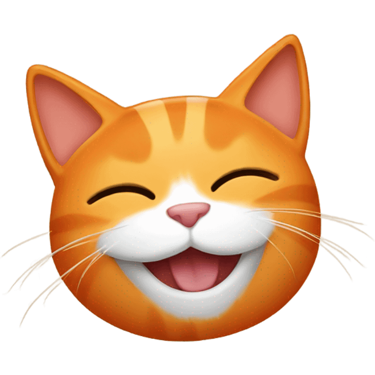 Happy orange cat emoji