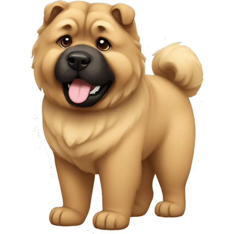 Beige chow-chow black muzzle emoji