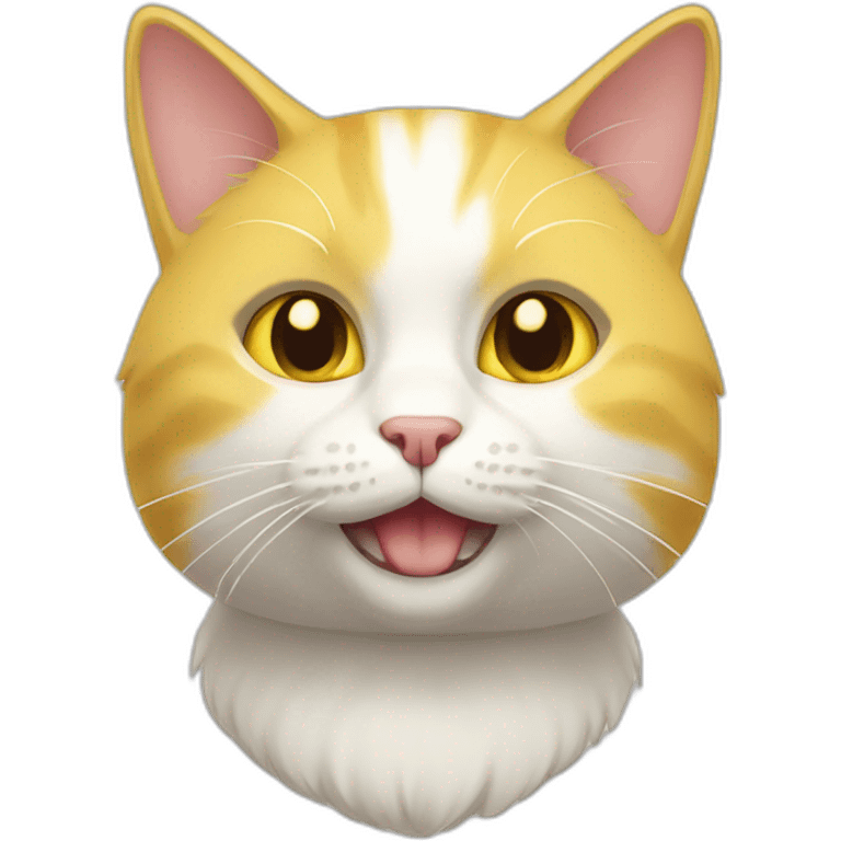 yellow and white cat emoji