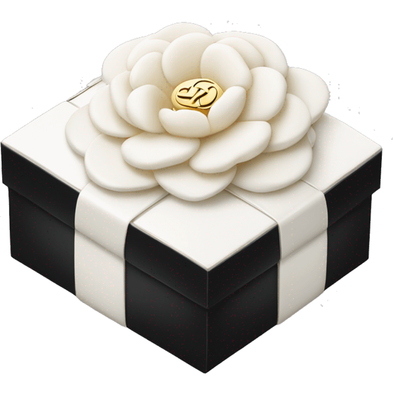 Chanel gift box with white camellia  emoji