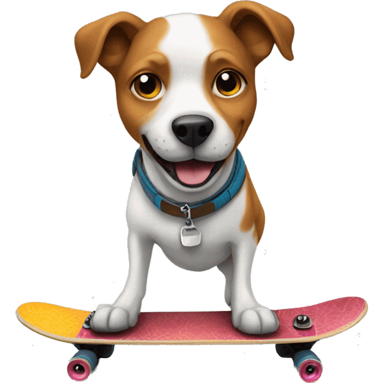 Dog riding skateboard  emoji