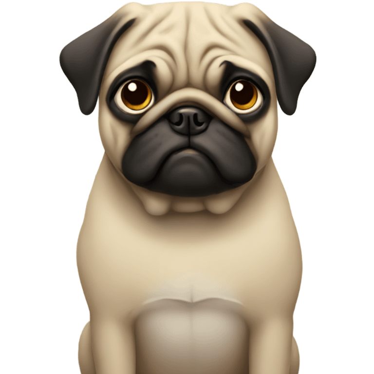 Sad pug emoji