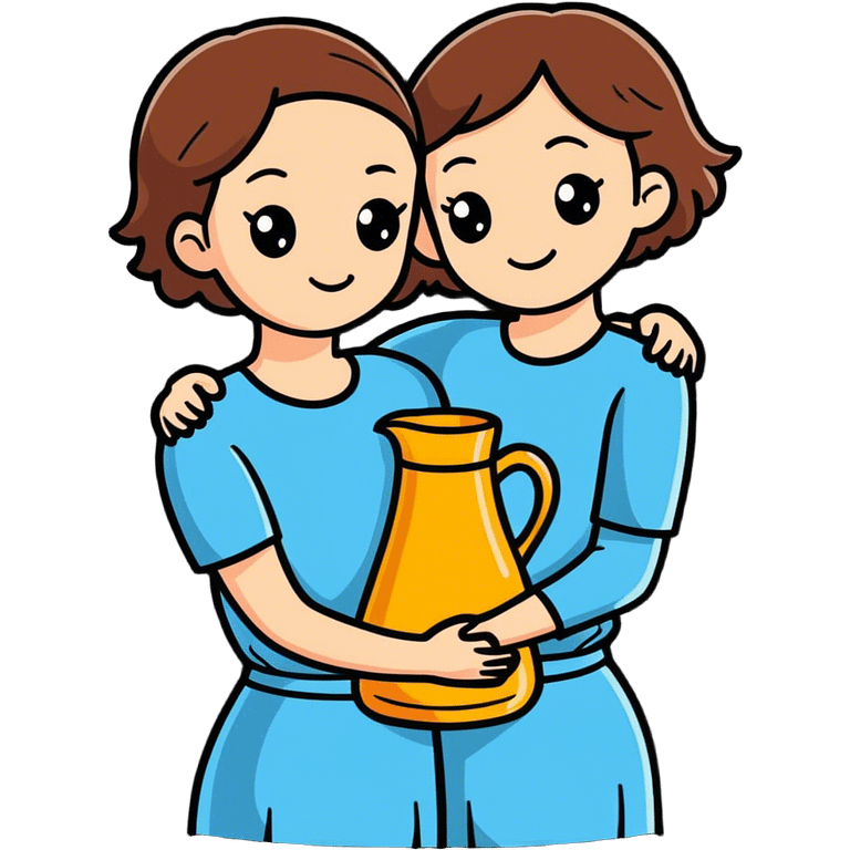 Girlfriends in jug emoji