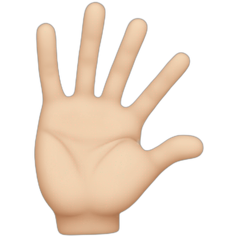 hand showing small  emoji