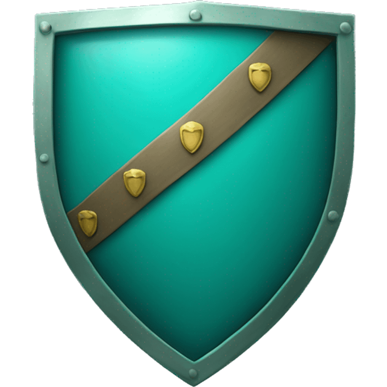 Shield with a teal heart on it emoji