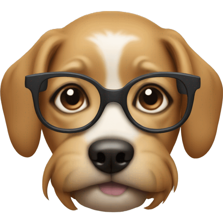 Dog with glasses  emoji