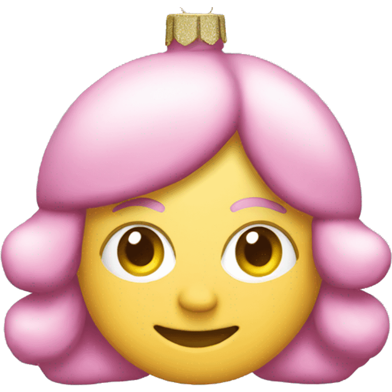 pink christmas tree ornament emoji