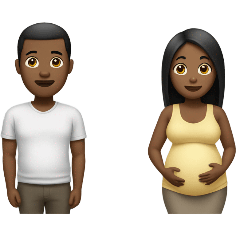 Black/Asian pregnant man emoji