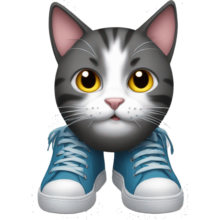 Cat with shoes emoji