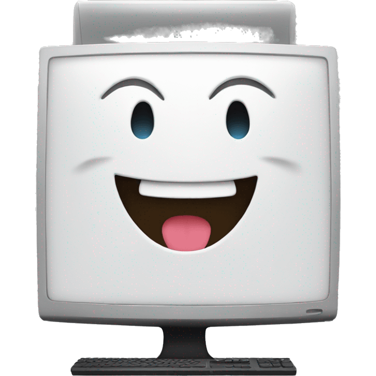 happy computer emoji