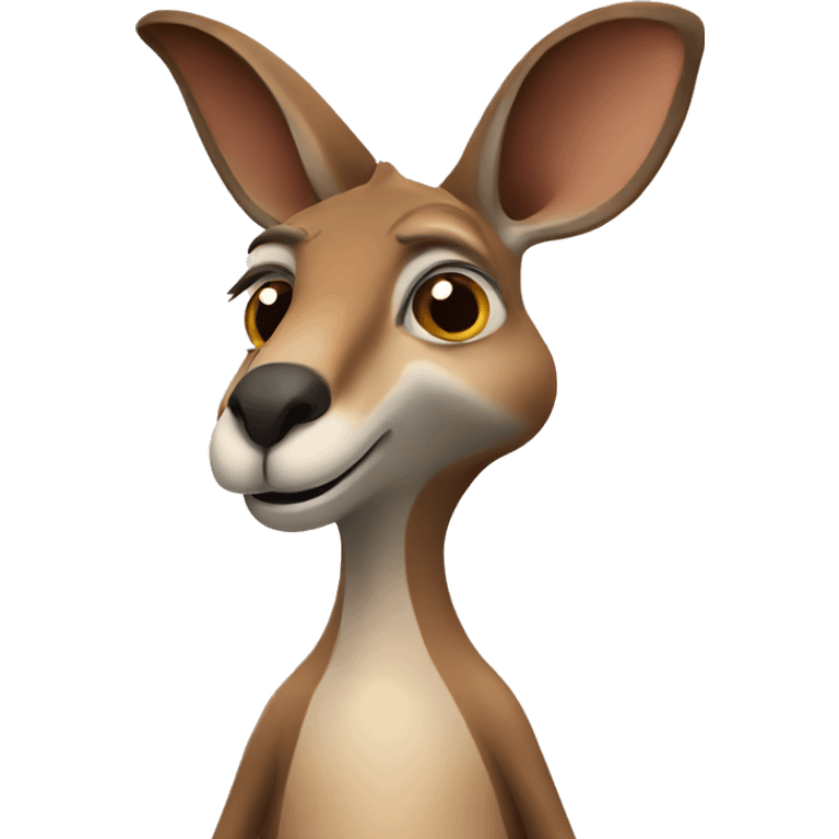 A shrugging kangaroo emoji