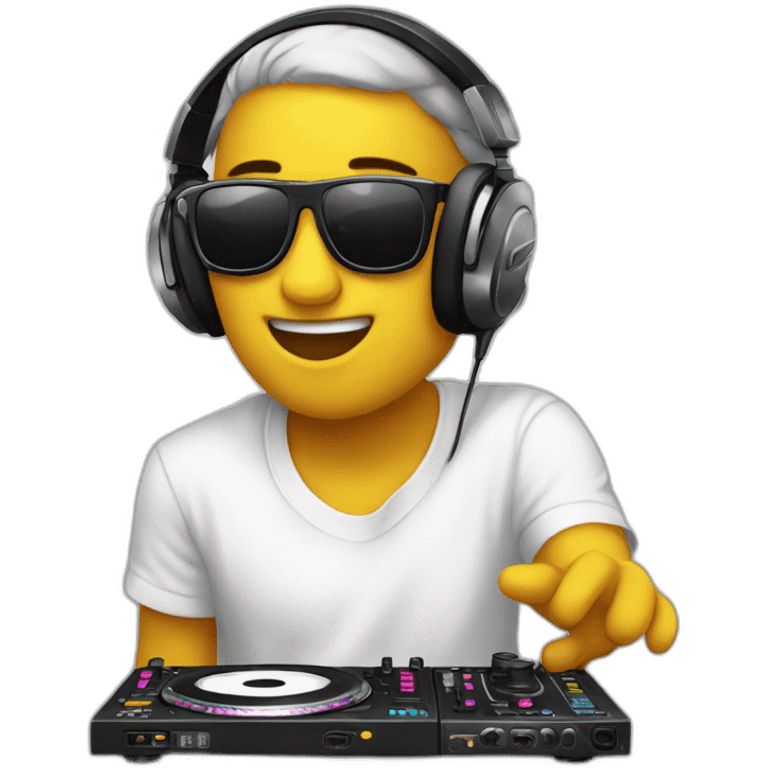 dj tocando musica emoji