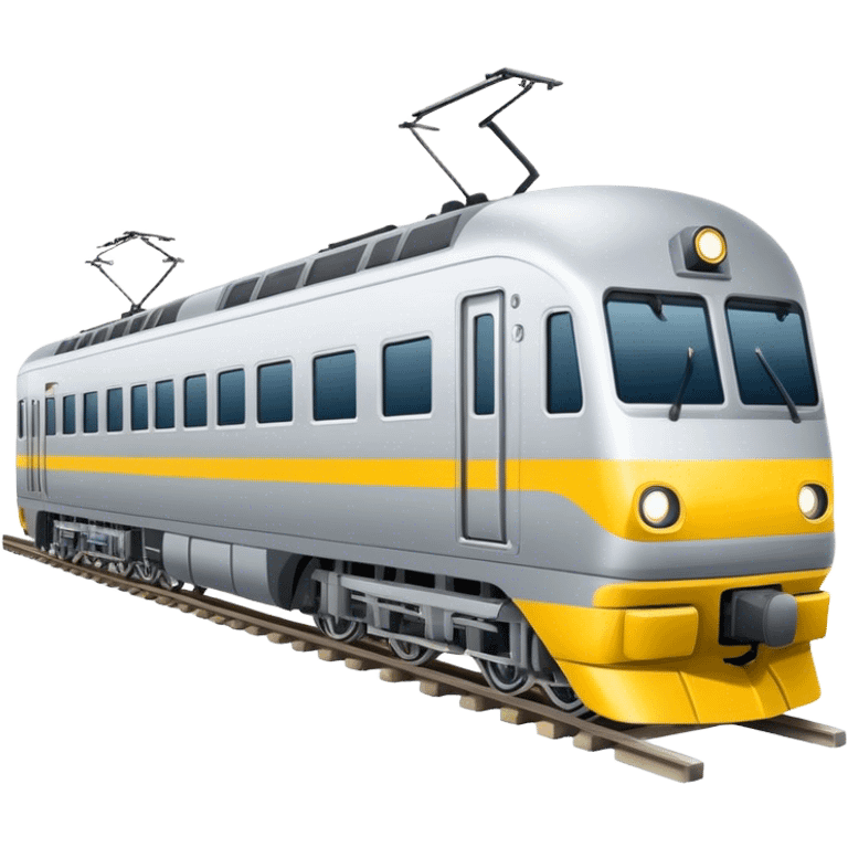 Australian passenger train (Iconic colour: Silver and yellow) emoji