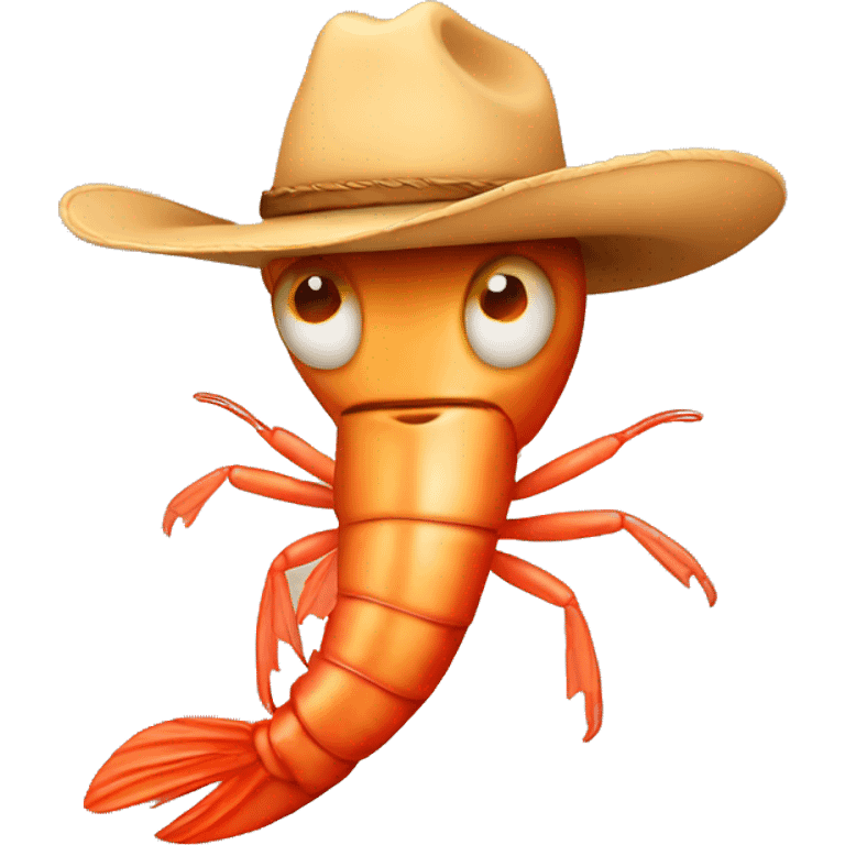 shrimp with a cowboy hat emoji