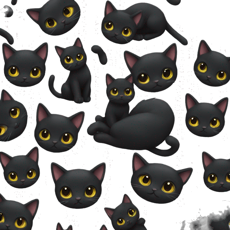 two black cats  emoji