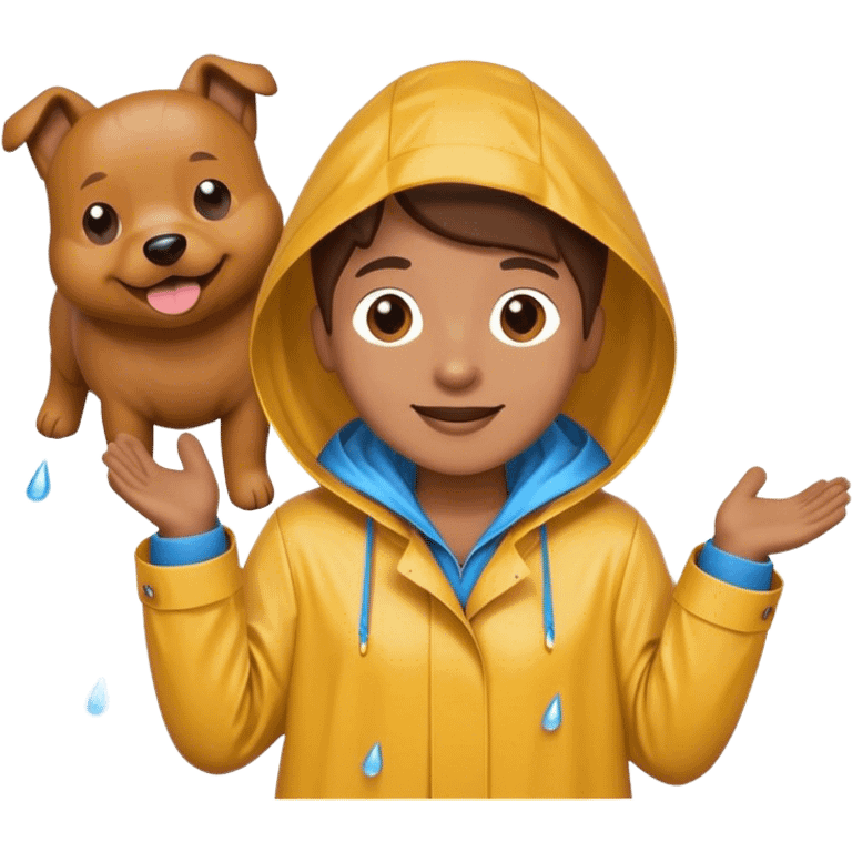 Raining poop and doggs emoji