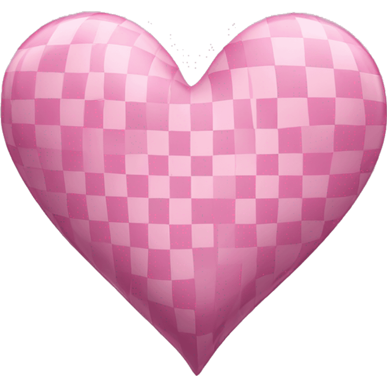 Pink checkered heart  emoji