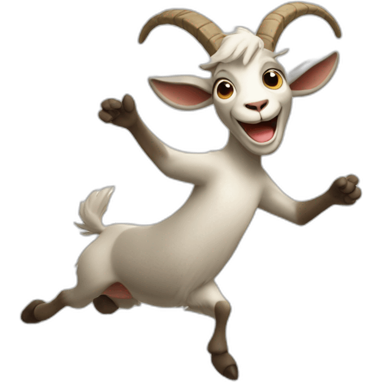 happy dancing goat emoji