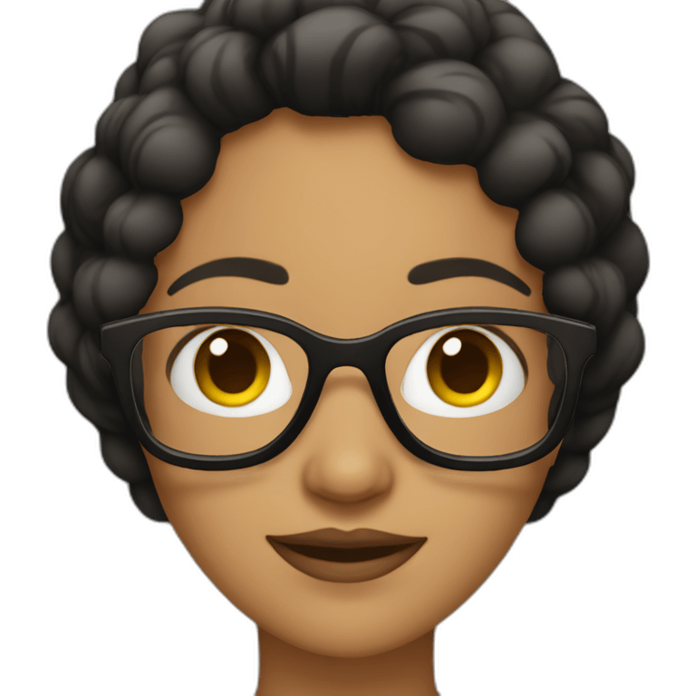 Mujer con lentes negros  emoji