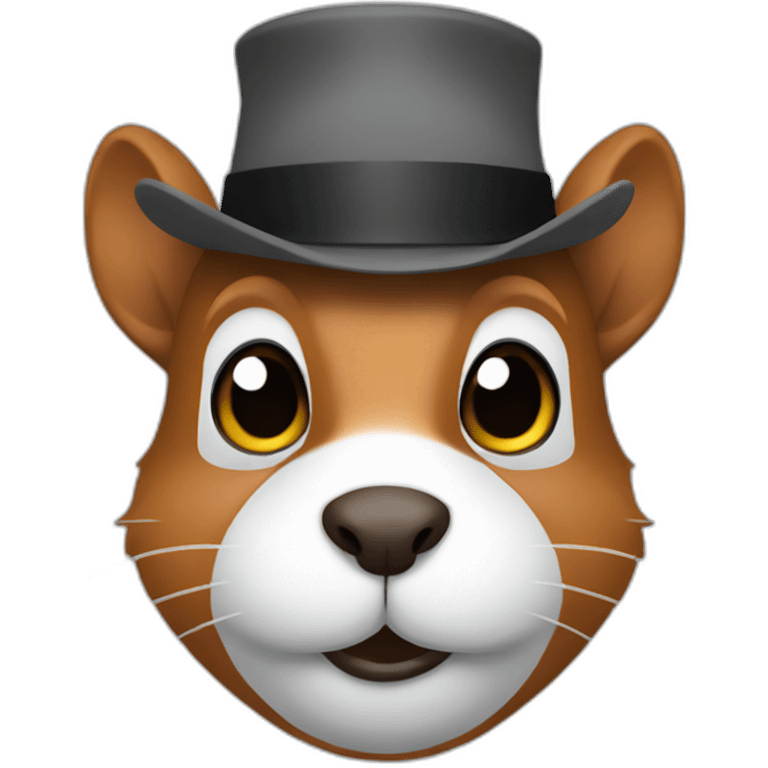 squirrel with hat and facemask emoji