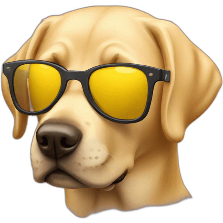 cool labrador yellow sunglasses emoji