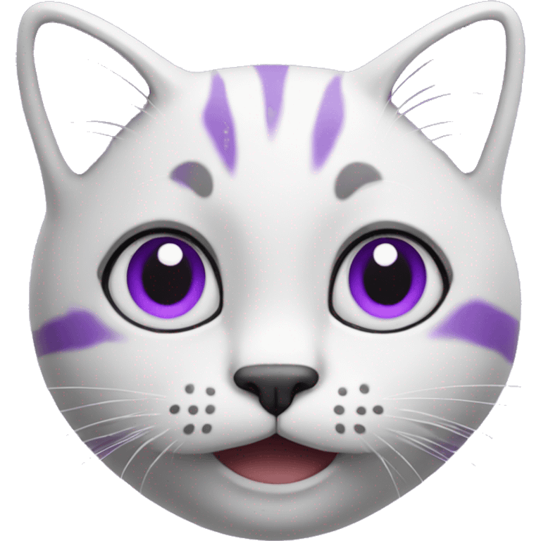 Un chat violet  emoji