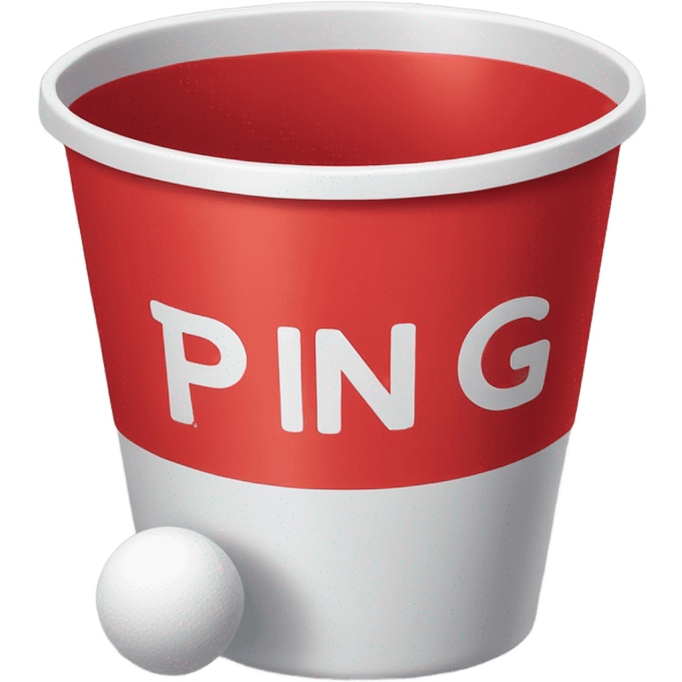 Ping pong ball red solo cup emoji