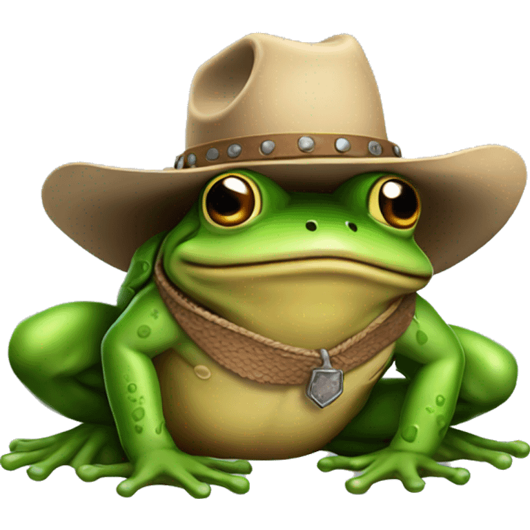 Cowboy frog emoji