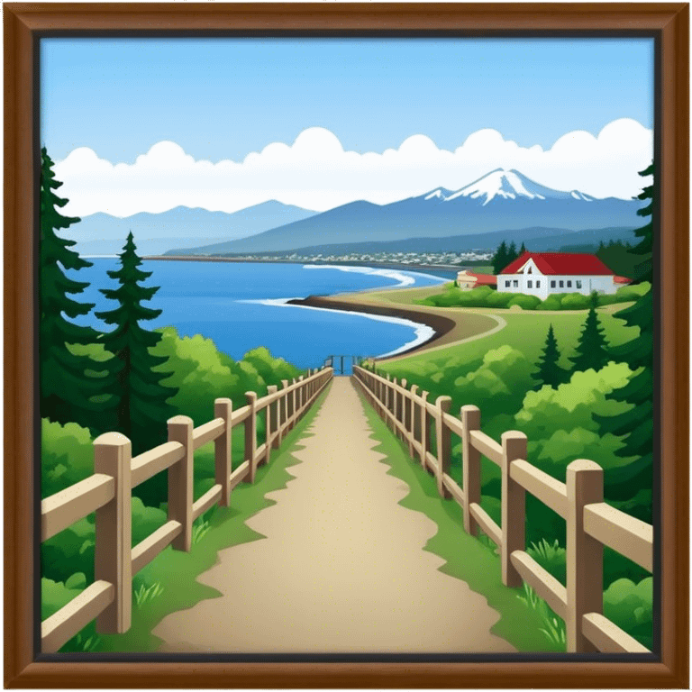 Port Angeles Washington town and walking trail emoji