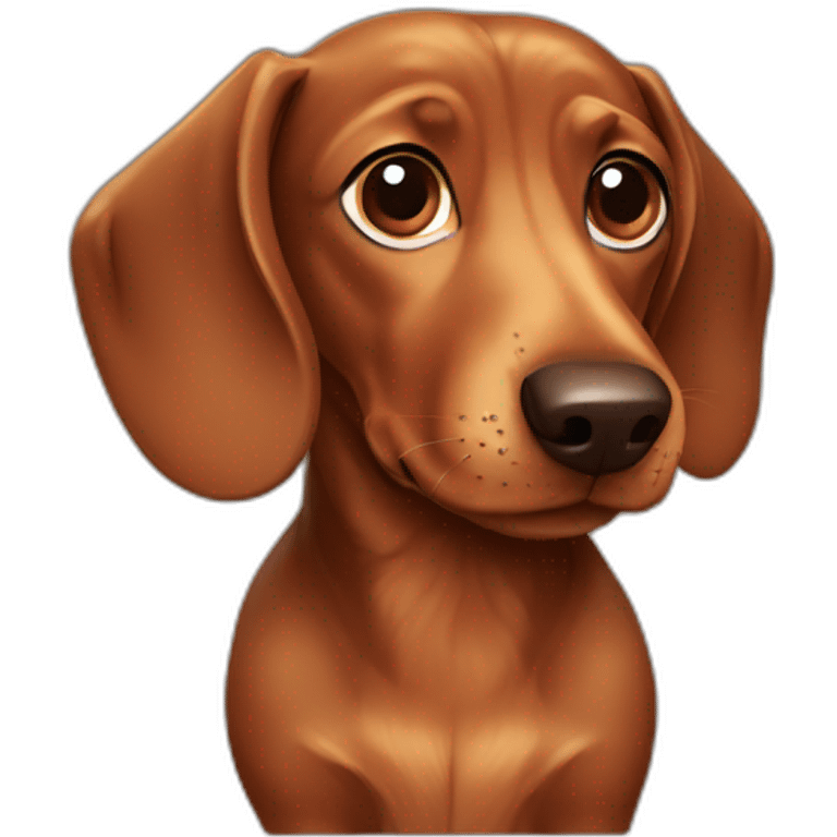 brown dachshund emoji